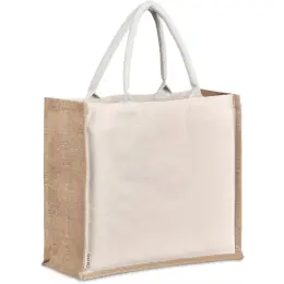 Okiyo Chinsai Maxi Jute & Cotton Tote Side
